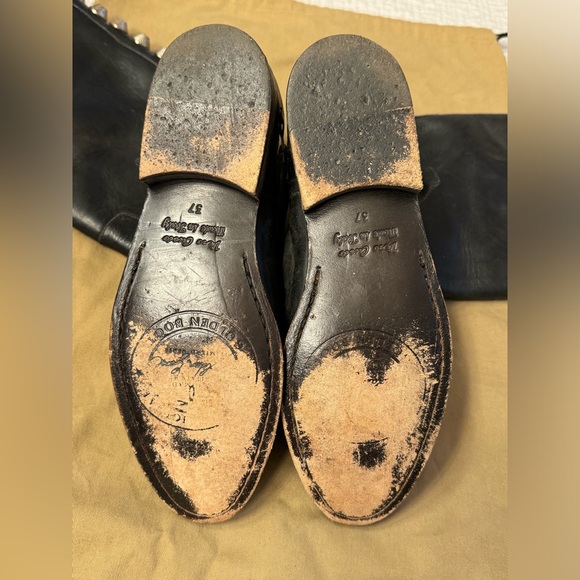 Golden Goose Distressed Tall Studded Riding Boot, Size 37 - Picture 3 of 8